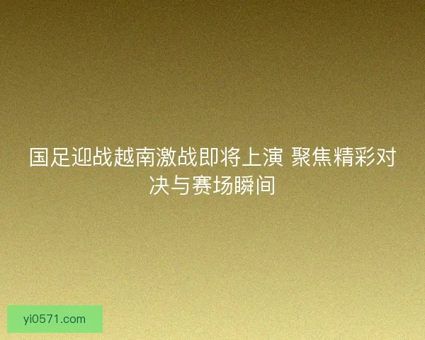 国足迎战越南激战即将上演 聚焦精彩对决与赛场瞬间